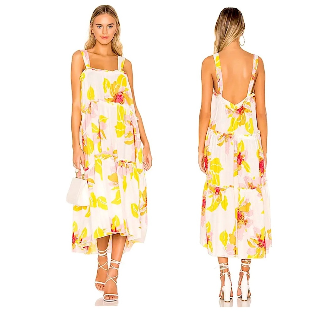 Free People Moonshine Midi Floral Summer Dress XS
